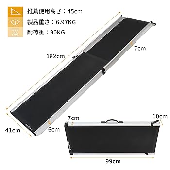 SOLVIT アルミ・ペットスライド式スロープ 180cm SOLVIT アルミ・ペットスライド式スロープ 180cm